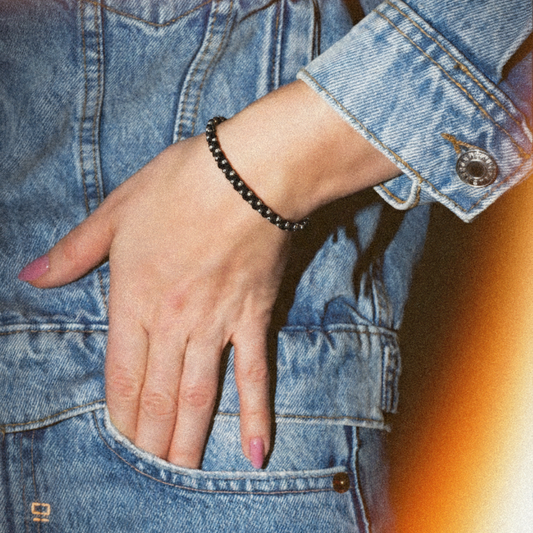 ADORE YOU 925 silver beads bracelet in Black Beauty color