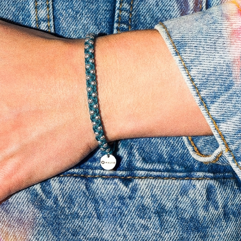 ADORE YOU 925 silver beads bracelet in Angel Blue colos