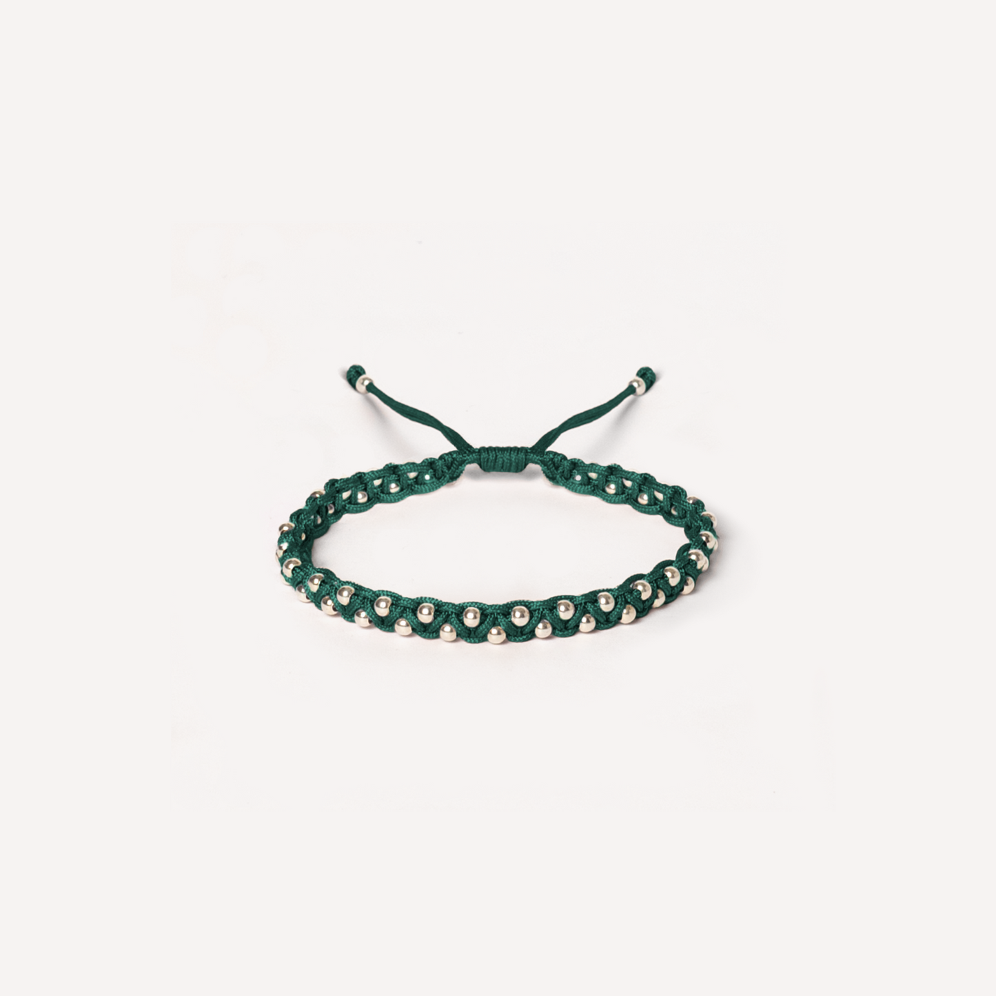 ADORE YOU 925 silver beads bracelet in Antique Green color