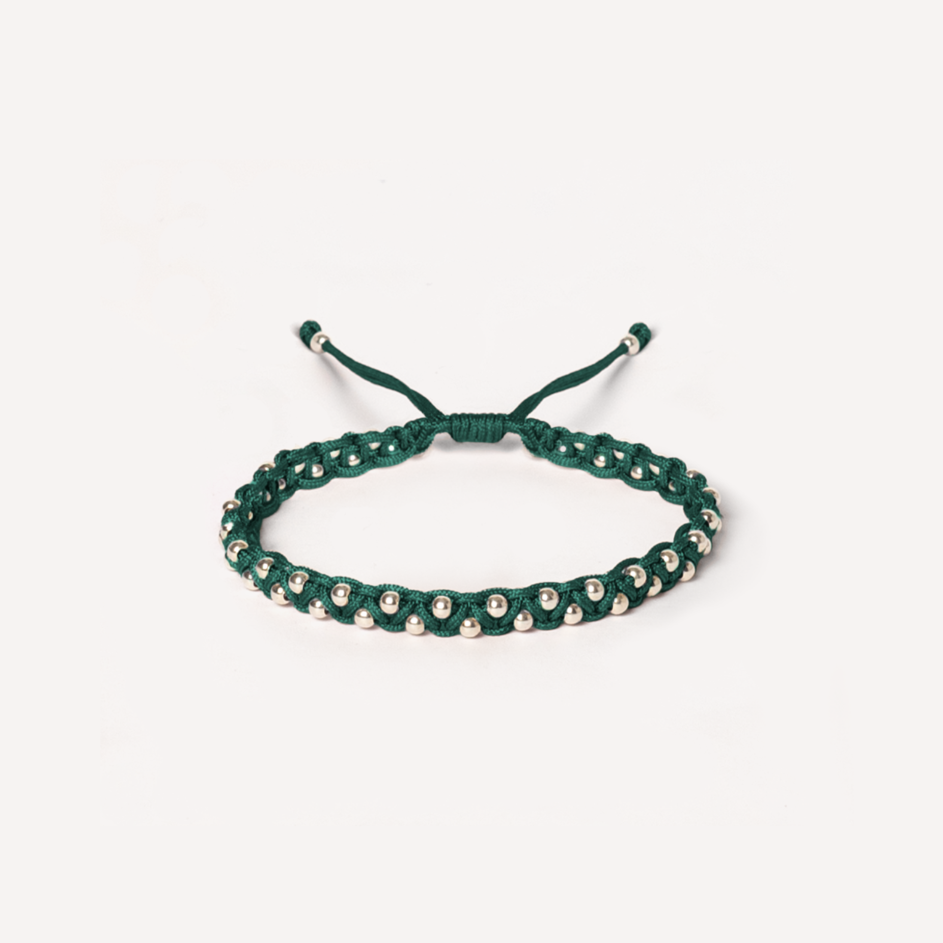 ADORE YOU 925 silver beads bracelet in Antique Green color