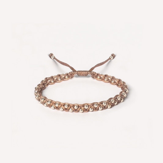 ADORE YOU 925 silver beads bracelet in Rose Bisque color