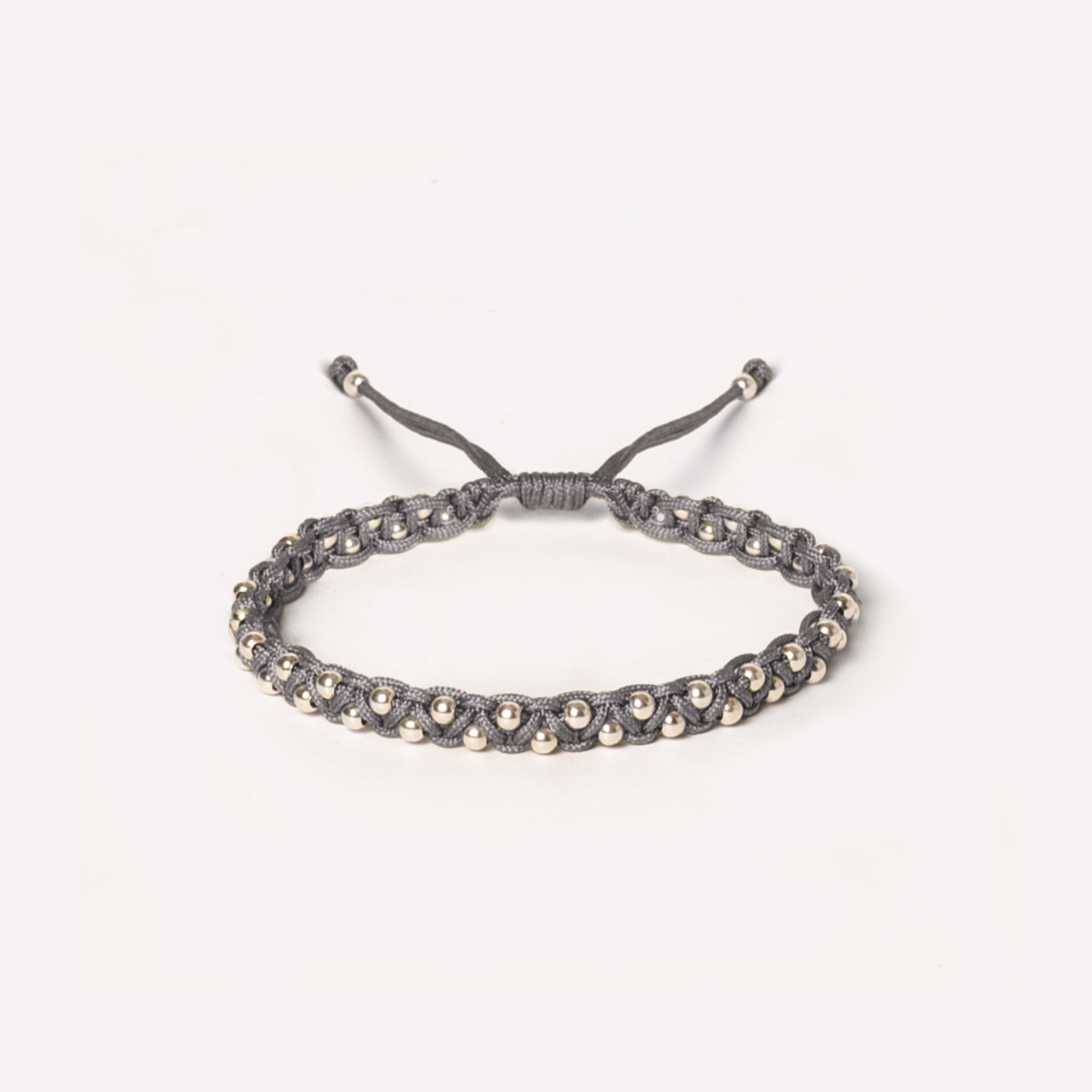 ADORE YOU 925 silver beads bracelet in Titanium color