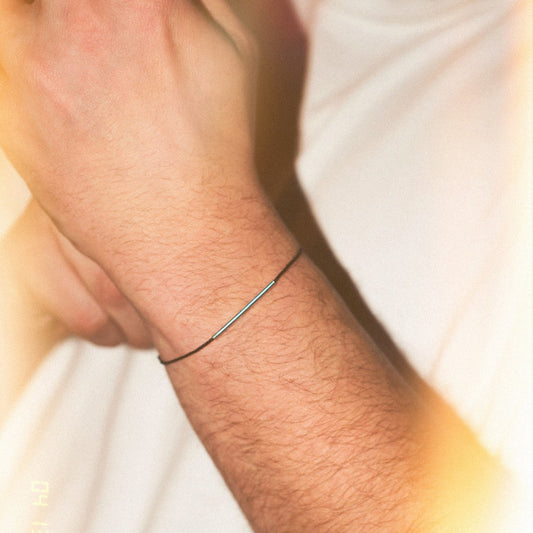 STAY STRONG 925 silver tube adjustable bracelet