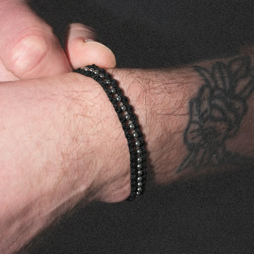 THANK YOU 925 silver beads bracelet in Black Beauty color
