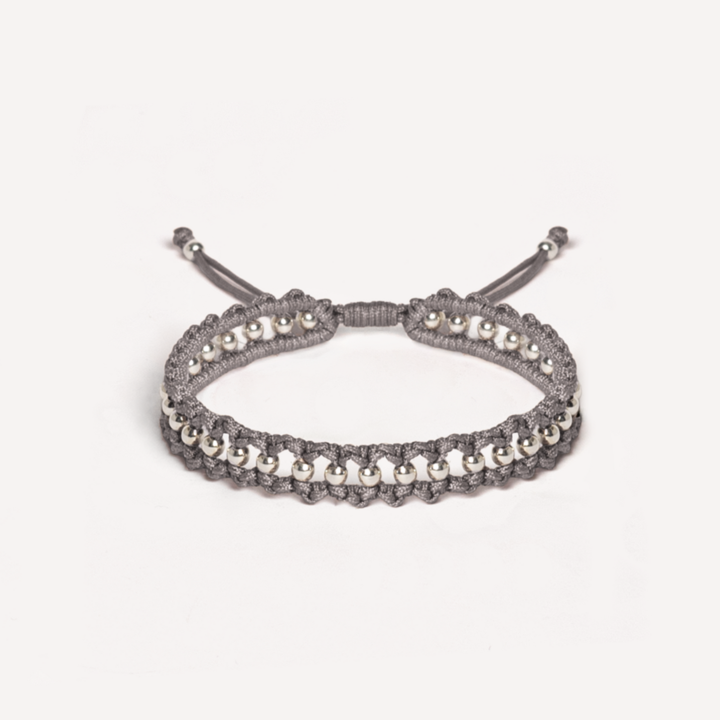 THANK YOU 925 silver beads bracelet in Titanium color