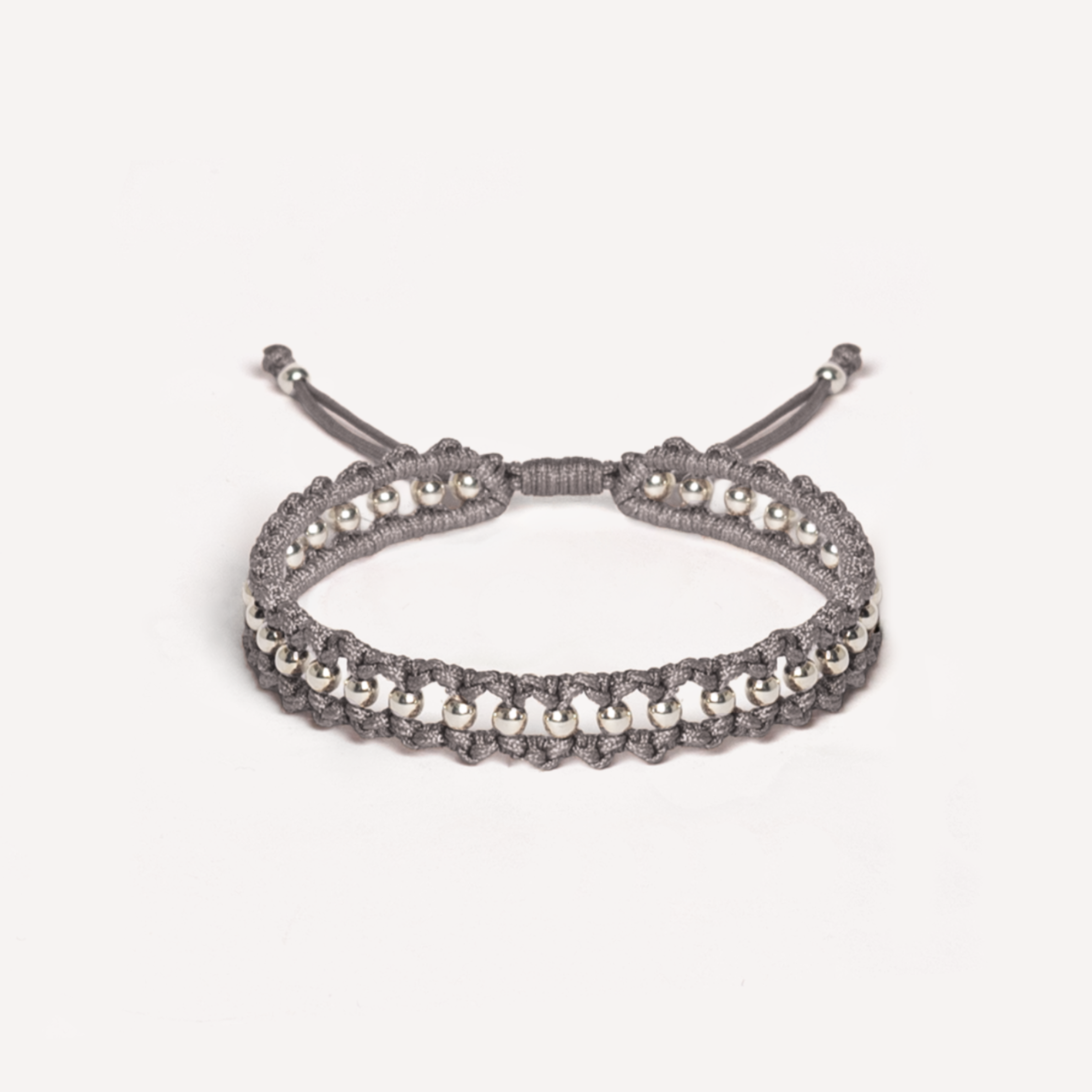THANK YOU 925 silver beads bracelet in Titanium color