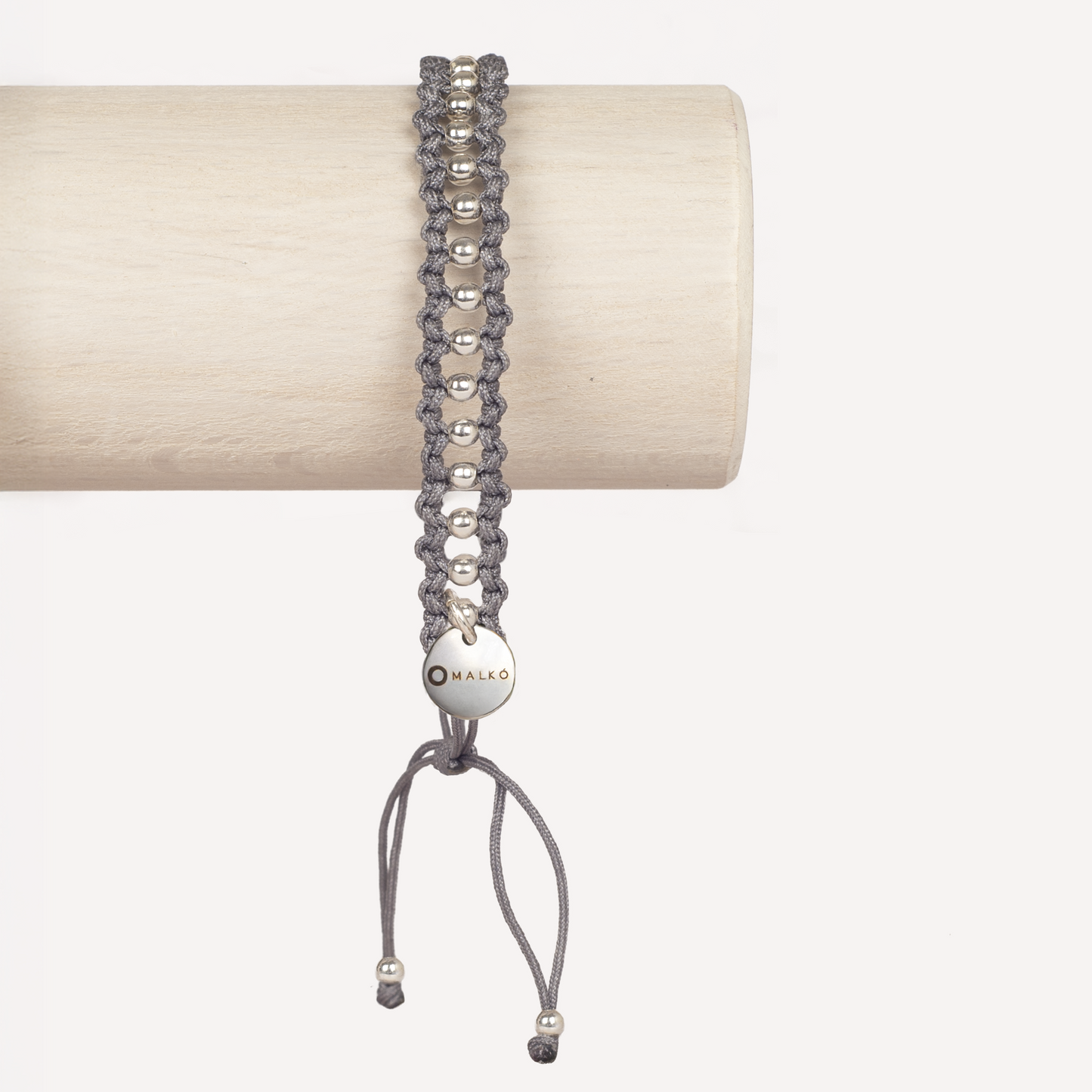 THANK YOU 925 silver beads bracelet in Titanium color