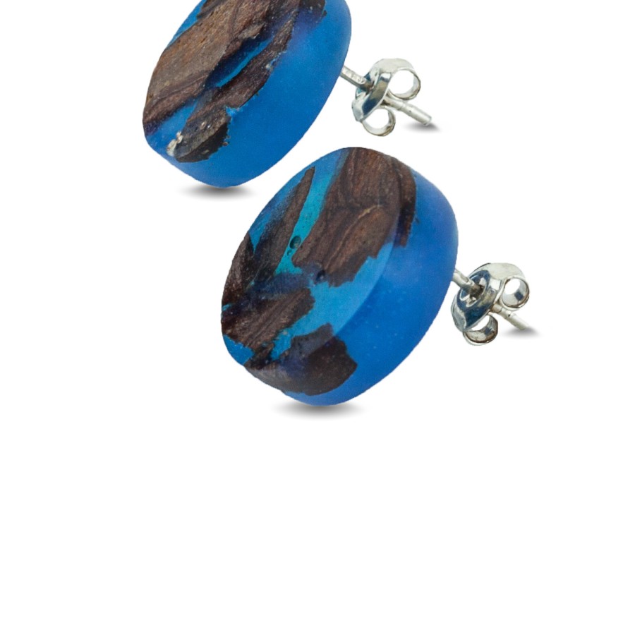 CLASSIC BLUE CIRCLE earrings