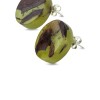 OLIVE GREEN CIRCLE earrings
