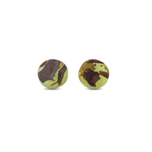OLIVE GREEN CIRCLE earrings