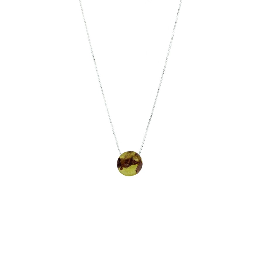 POINT OLIVE GREEN necklace