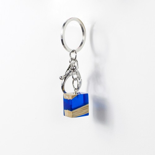 "ROYAL BLUE CUBE" keychain