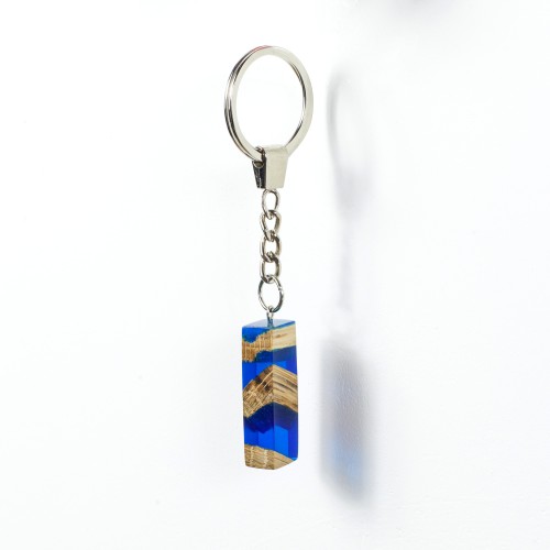 "ROYAL BLUE CUBOID" keychain